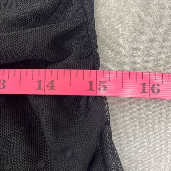 Live to Be Spoiled XXL Black Swiss Dot Lace Ruched Bodycon Dress NEW LBD Sexy - Picture 10 of 12